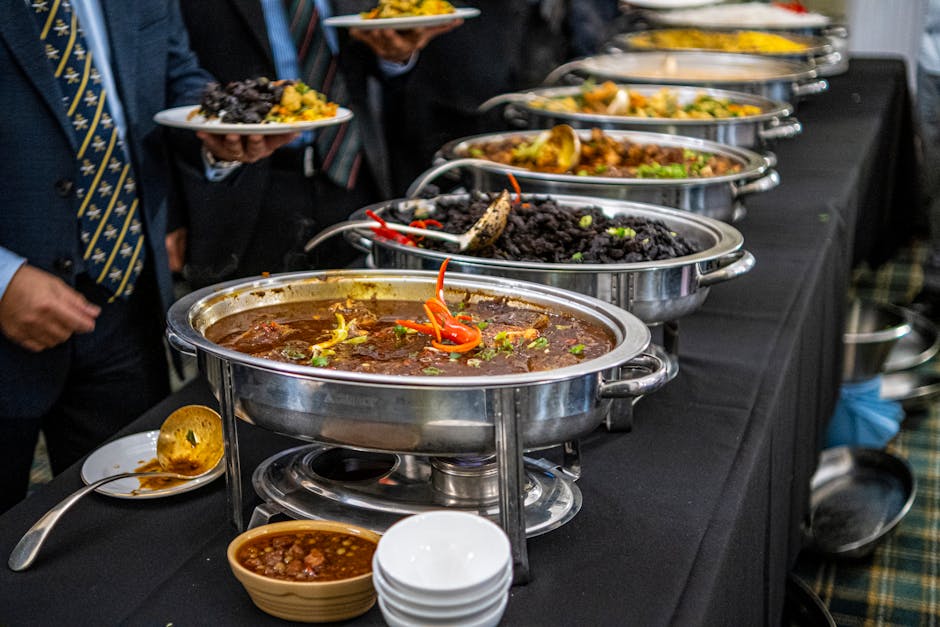 Professional event setup with quality catering service