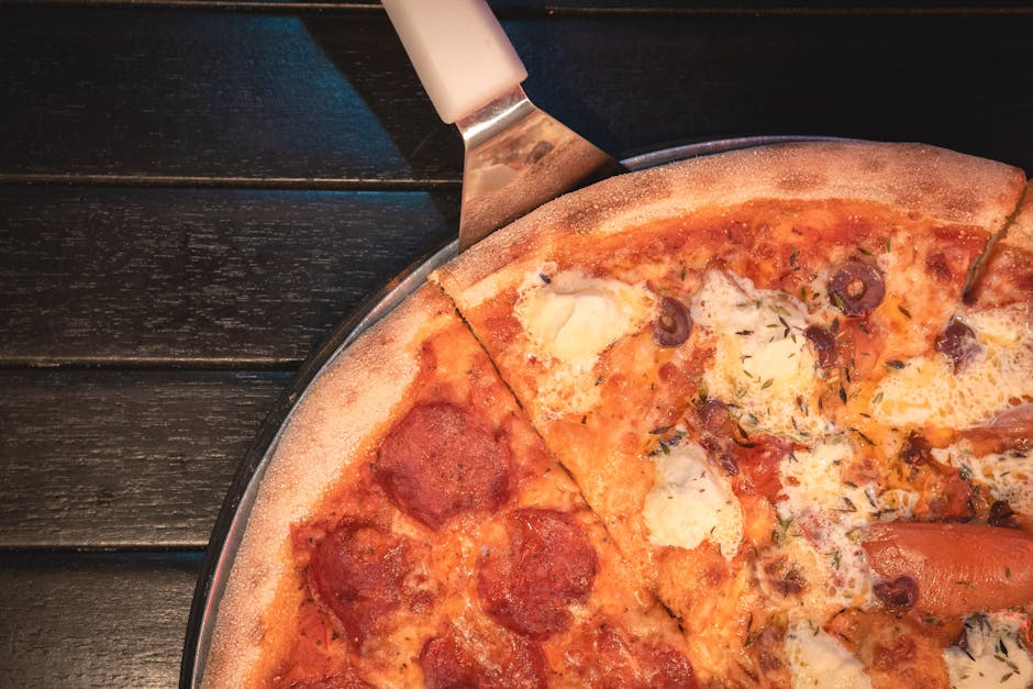 Fresh pizza with professional presentation
